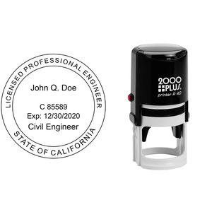 State of California Civil Engineer Seal Body and Design