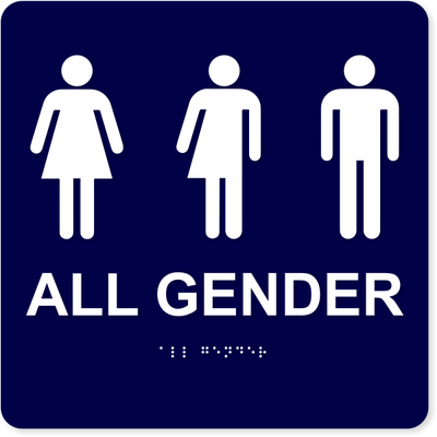 All Gender with Icons - ADA Compliant | 10" x 10"