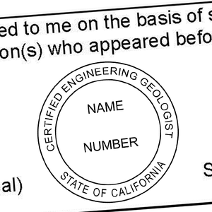 State of California Engineering Geologist Seal Imprint