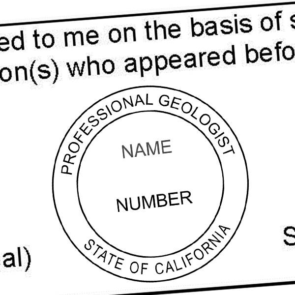 State of California Geologist Seal Imprint