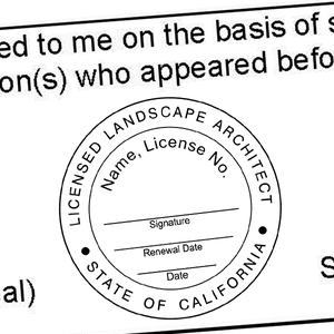 State of California Landscape Architect Seal Imprint