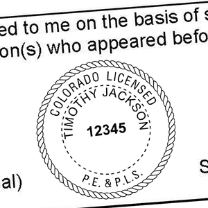 State of Colorado Combined Prof Engineer and Land Surveyor Seal Imprint