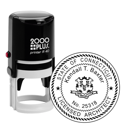 State of Connecticut Architect Seal - alternate view