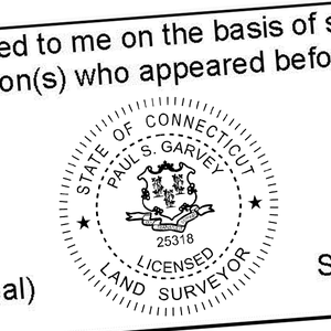 State of Connecticut Land Surveyor Seal Imprint