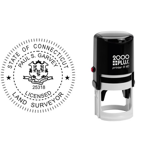 State of Connecticut Land Surveyor Seal Body and Imprint