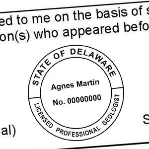 State of Delaware Geologist Seal Imprint