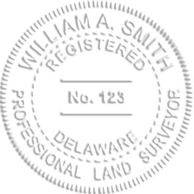 State of Delaware Land Surveyor Seal - alternate view