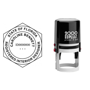 State of Florida Interior Designer Seal Body and Imprint