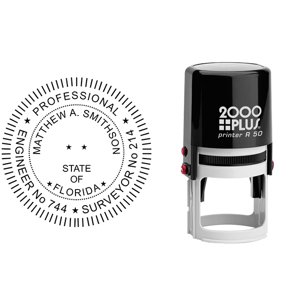 State of Florida Land Surveyor & Engineer Seal Body and Imprint