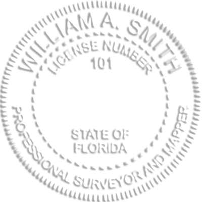 State of Florida Surveyor and Mapper Seal - alternate view