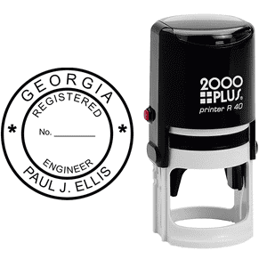 State of Georgia Engineer Seal Seal Body and Imprint