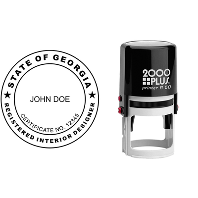 State of Georgia Interior Designer Seal - alternate view