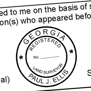 State of Georgia Land Surveyor Seal Imprint