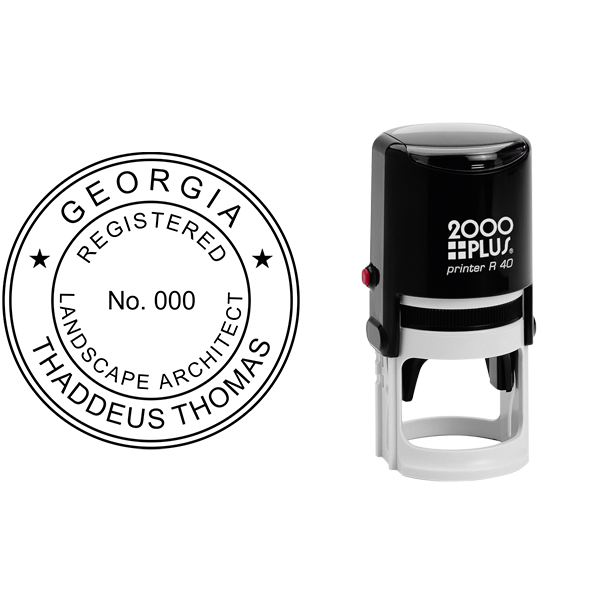State of Georgia Landscape Architect Seal Body and Imprint