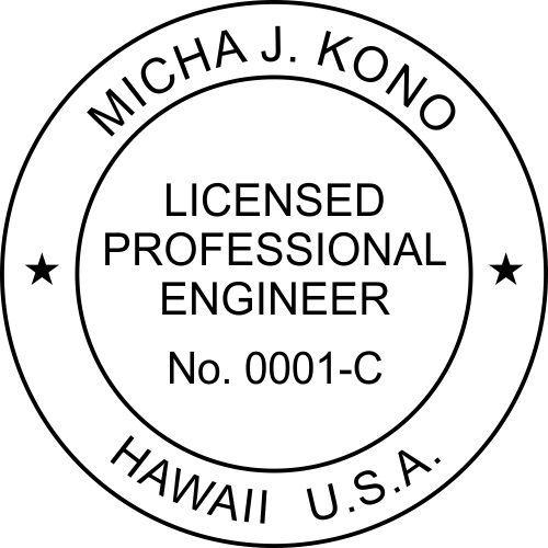 State of Hawaii Engineer Seal