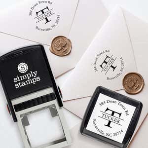 Example of the Monogram Self-Inking Return Address Rubber Stamp