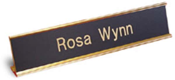 Acosta 2" x 10" Desktop Name Plate with Holder