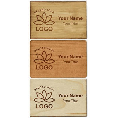 Engraved Wood Name Tag - 2" x 3"