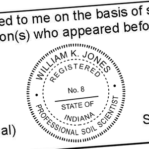 State of Indiana Soil Scientist Seal Imprint