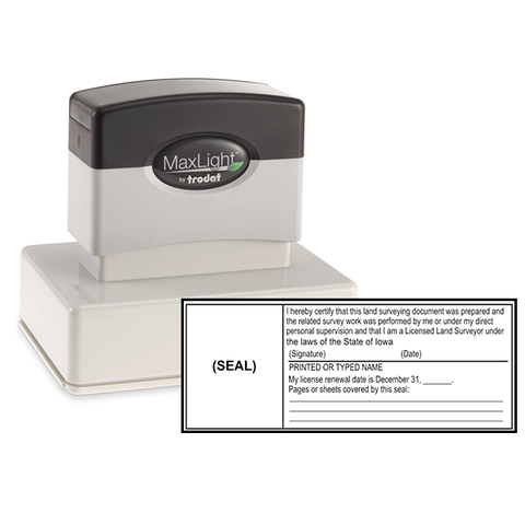 State of Iowa Land Surveyor Document Stamp Seal