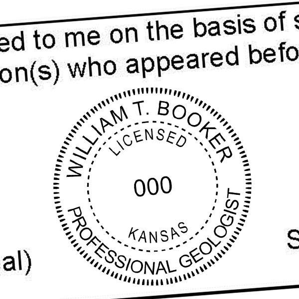 State of Kansas Geologist Seal Imprint