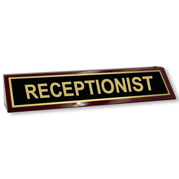 Receptionist Wood Desk Block (Rosewood)