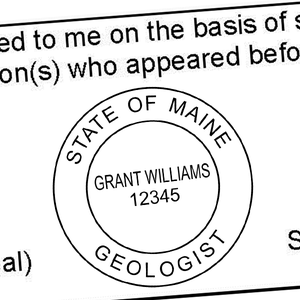 State of Maine Geologist Seal Imprint