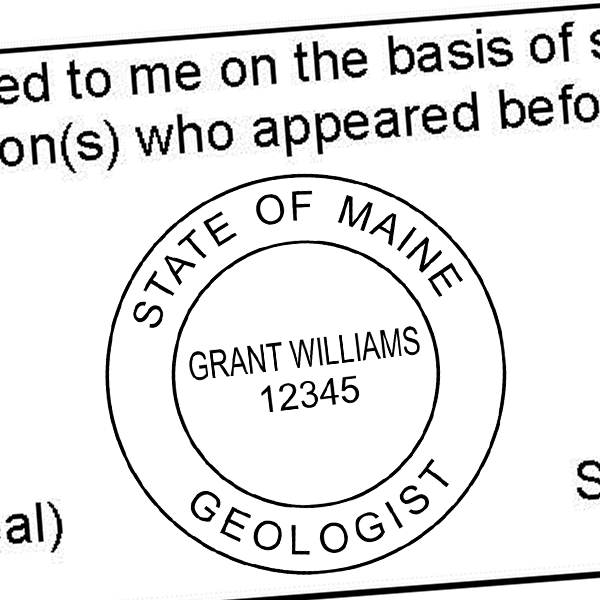 State of Maine Geologist Seal Imprint