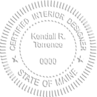 State of Maine Interior Designer Embosser Seal - alternate view