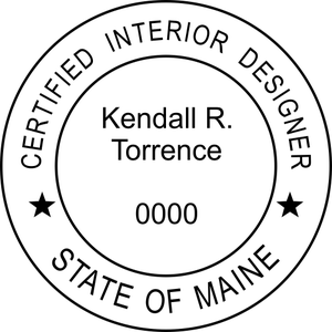 State of Maine Interior Designer Stamp