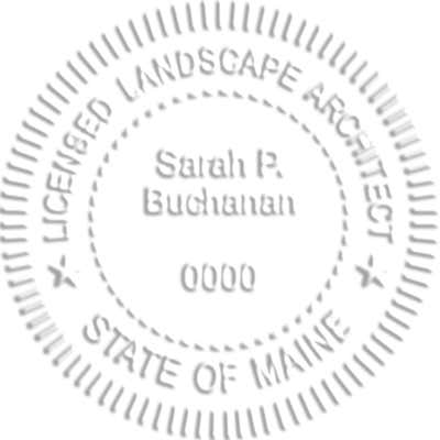 State of Maine Landscape Architect Embosser Seal - alternate view
