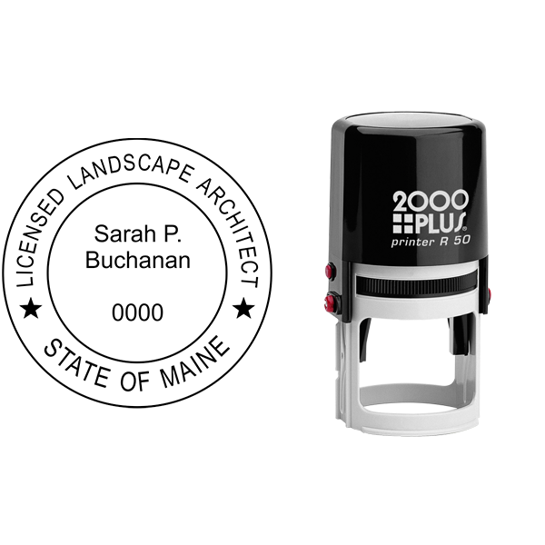 State of Maine Landscape Architect Stamp Seal Body and Imprint