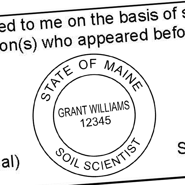 State of Maine Soil Scientist Seal Imprint