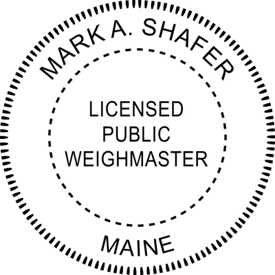 State of Maine Weighmaster Seal - alternate view