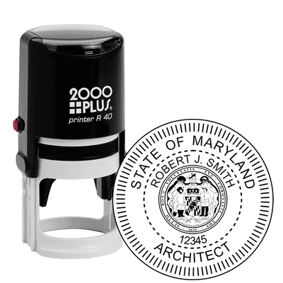 State of Maryland Architect Seal - alternate view
