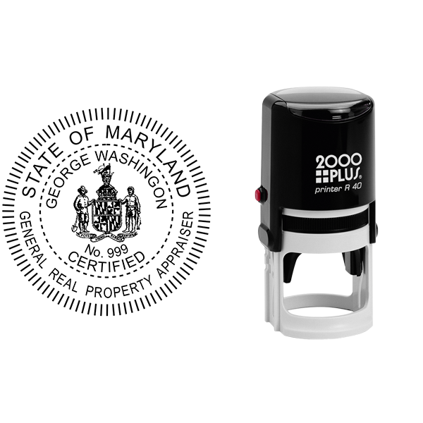 State of Maryland General Appraiser Seal Body and Imprint