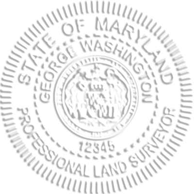 State of Maryland Land Surveyor Seal - alternate view