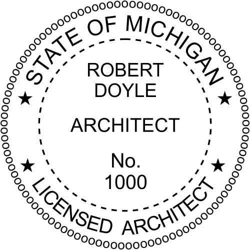 State of Michigan Architect Seal