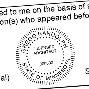 State of Minnesota Architect Seal Imprint