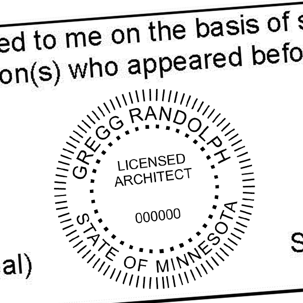 State of Minnesota Architect Seal Imprint