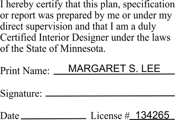 State of Minnesota Interior Designer Certification