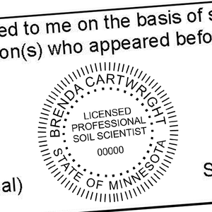 State of Minnesota Soil Scientist Seal Imprint