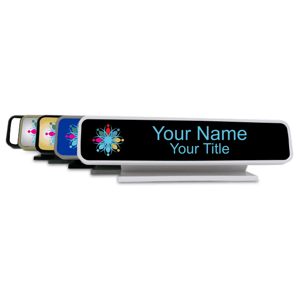 Rounded 2" x 9" Full Color Desk Sign