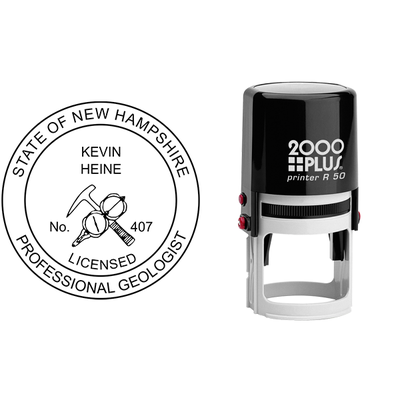 State of New Hampshire Geologist Seal - alternate view