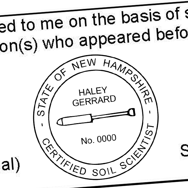 State of New Hampshire Soil Scientist Seal Imprint