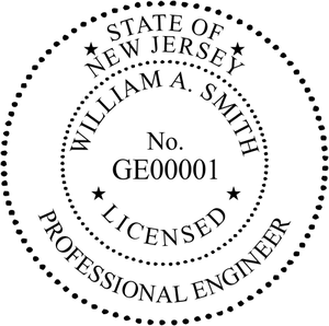 State of New Jersey Engineer Embosser