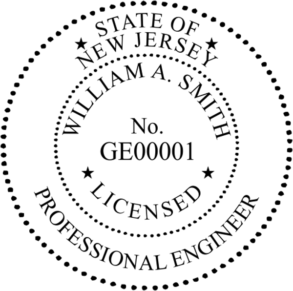 State of New Jersey Engineer Embosser