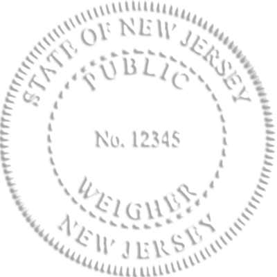 State of New Jersey Public Weigher Seal - alternate view