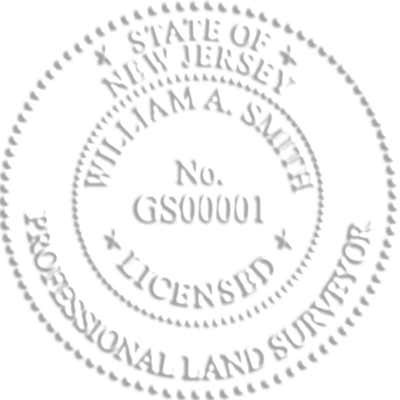State of New Jersey Surveyor Seal - alternate view