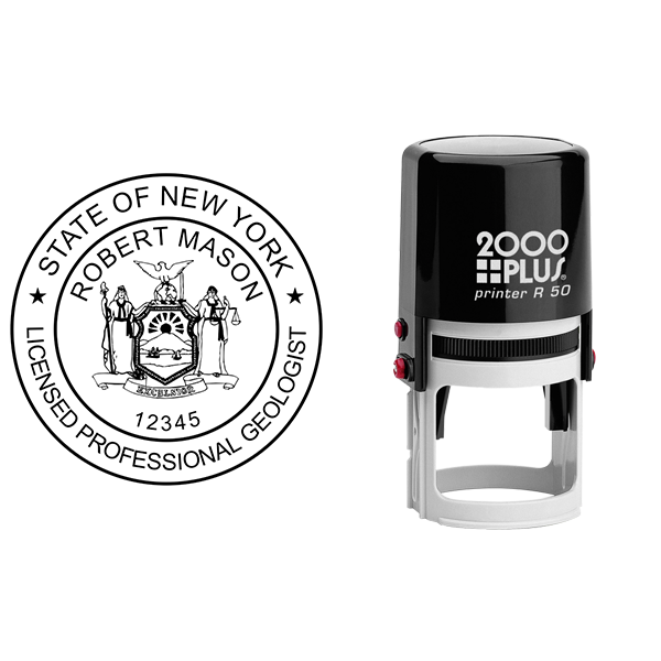 State of New York Geologist Seal Body and Imprint